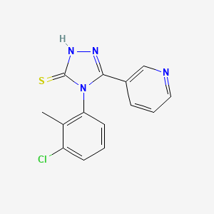 molecular formula C14H11ClN4S B5659419 4-(3-chloro-2-methylphenyl)-5-(3-pyridinyl)-4H-1,2,4-triazole-3-thiol 