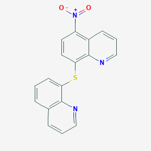 molecular formula C18H11N3O2S B5659428 5-nitro-8-(8-quinolinylthio)quinoline 