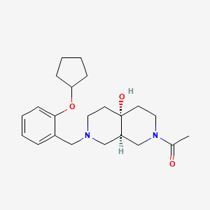 (4aR*,8aR*)-2-acetyl-7-[2-(cyclopentyloxy)benzyl]octahydro-2,7-naphthyridin-4a(2H)-ol