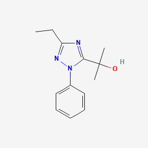 molecular formula C13H17N3O B5659466 2-(3-ethyl-1-phenyl-1H-1,2,4-triazol-5-yl)-2-propanol 