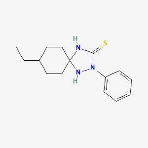 molecular formula C15H21N3S B5659476 8-ethyl-2-phenyl-1,2,4-triazaspiro[4.5]decane-3-thione 