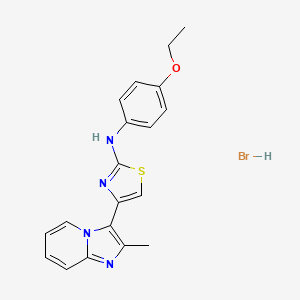 molecular formula C19H19BrN4OS B5659482 N-(4-ethoxyphenyl)-4-(2-methylimidazo[1,2-a]pyridin-3-yl)-1,3-thiazol-2-amine hydrobromide 