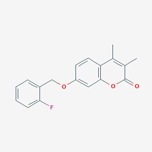 7-[(2-fluorobenzyl)oxy]-3,4-dimethyl-2H-chromen-2-one