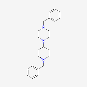 molecular formula C23H31N3 B5659508 1-benzyl-4-(1-benzyl-4-piperidinyl)piperazine 