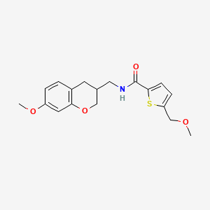 molecular formula C18H21NO4S B5659519 N-[(7-methoxy-3,4-dihydro-2H-chromen-3-yl)methyl]-5-(methoxymethyl)thiophene-2-carboxamide 