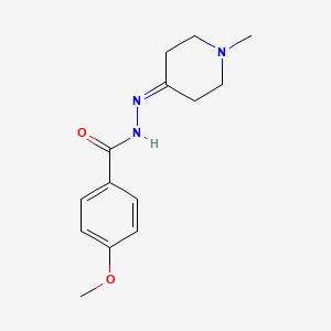 4-methoxy-N'-(1-methyl-4-piperidinylidene)benzohydrazide