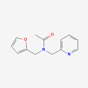 molecular formula C13H14N2O2 B5659532 N-(2-furylmethyl)-N-(2-pyridinylmethyl)acetamide 