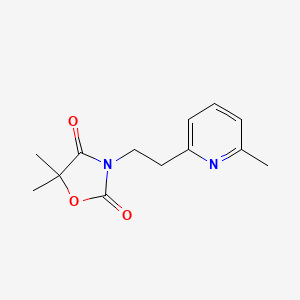 molecular formula C13H16N2O3 B5659544 5,5-dimethyl-3-[2-(6-methylpyridin-2-yl)ethyl]-1,3-oxazolidine-2,4-dione 
