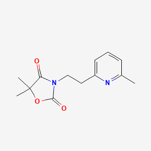 5,5-dimethyl-3-[2-(6-methylpyridin-2-yl)ethyl]-1,3-oxazolidine-2,4-dione