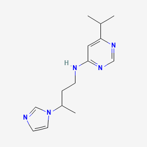 molecular formula C14H21N5 B5659564 N-[3-(1H-imidazol-1-yl)butyl]-6-isopropylpyrimidin-4-amine 