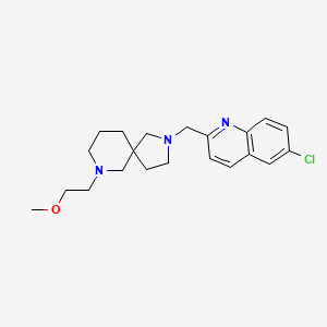 molecular formula C21H28ClN3O B5659580 6-chloro-2-{[7-(2-methoxyethyl)-2,7-diazaspiro[4.5]dec-2-yl]methyl}quinoline 