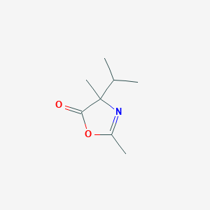 molecular formula C8H13NO2 B056596 2,4-Dimethyl-4-isopropyl-2-oxazolin-5-one CAS No. 121085-86-7