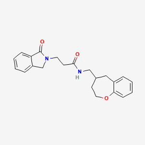 molecular formula C22H24N2O3 B5659607 3-(1-oxo-1,3-dihydro-2H-isoindol-2-yl)-N-(2,3,4,5-tetrahydro-1-benzoxepin-4-ylmethyl)propanamide 
