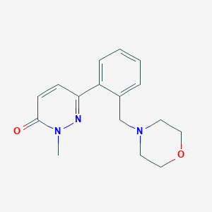 molecular formula C16H19N3O2 B5659632 2-methyl-6-[2-(morpholin-4-ylmethyl)phenyl]pyridazin-3(2H)-one 