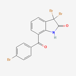 molecular formula C15H8Br3NO2 B565964 3,3-Dibromo-7-(4-bromobenzoyl)indolin-2-one CAS No. 1797880-03-5