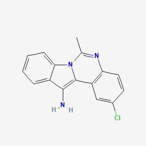 molecular formula C16H12ClN3 B5659650 2-chloro-6-methylindolo[1,2-c]quinazolin-12-amine 