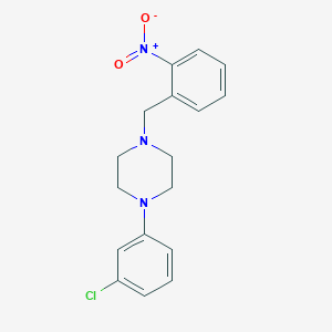 molecular formula C17H18ClN3O2 B5659684 1-(3-chlorophenyl)-4-(2-nitrobenzyl)piperazine 