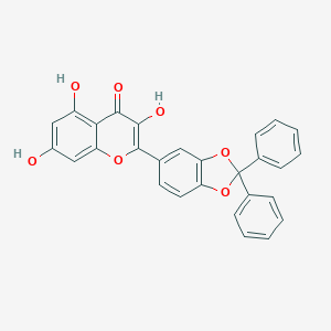 molecular formula C28H18O7 B056597 2-(2,2-Diphenyl-1,3-benzodioxol-5-yl)-3,5,7-trihydroxychromen-4-one CAS No. 357194-03-7