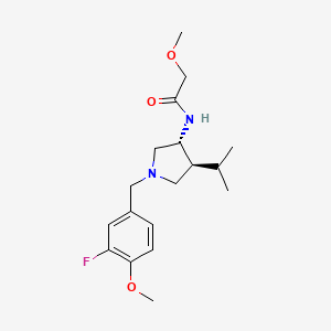 molecular formula C18H27FN2O3 B5659714 N-[rel-(3R,4S)-1-(3-fluoro-4-methoxybenzyl)-4-isopropyl-3-pyrrolidinyl]-2-methoxyacetamide hydrochloride 