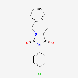 molecular formula C17H15ClN2O2 B565973 1-Benzyl-3-(4-chlorophenyl)-5-methylimidazolidine-2,4-dione CAS No. 37468-32-9