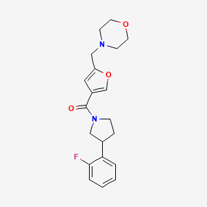 molecular formula C20H23FN2O3 B5659739 4-[(4-{[3-(2-fluorophenyl)-1-pyrrolidinyl]carbonyl}-2-furyl)methyl]morpholine 