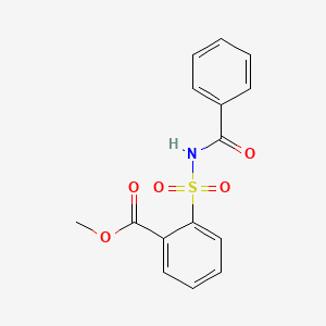 molecular formula C15H13NO5S B5659767 methyl 2-[(benzoylamino)sulfonyl]benzoate 
