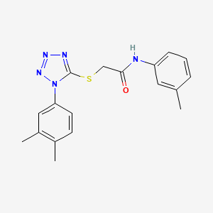 2-{[1-(3,4-dimethylphenyl)-1H-tetrazol-5-yl]thio}-N-(3-methylphenyl)acetamide