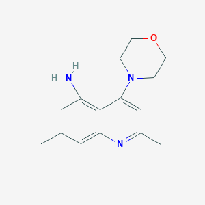 molecular formula C16H21N3O B5659805 2,7,8-trimethyl-4-(4-morpholinyl)-5-quinolinamine 