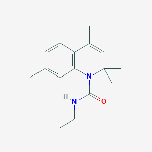molecular formula C16H22N2O B5659813 N-ethyl-2,2,4,7-tetramethyl-1(2H)-quinolinecarboxamide 