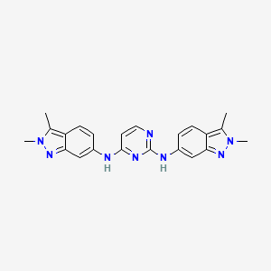 molecular formula C22H22N8 B565982 N2,N4-双(2,3-二甲基-2H-吲唑-6-基)-2,4-嘧啶二胺 CAS No. 1226499-98-4