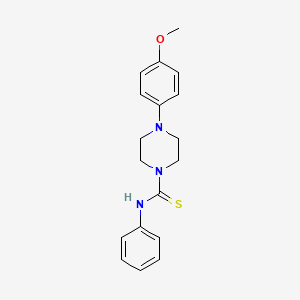 molecular formula C18H21N3OS B5659827 4-(4-methoxyphenyl)-N-phenyl-1-piperazinecarbothioamide 