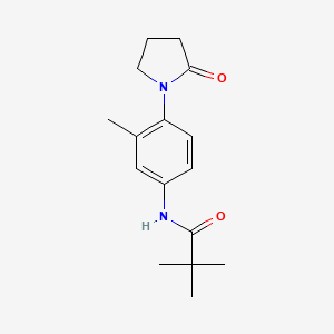 molecular formula C16H22N2O2 B5659867 2,2-dimethyl-N-[3-methyl-4-(2-oxo-1-pyrrolidinyl)phenyl]propanamide 