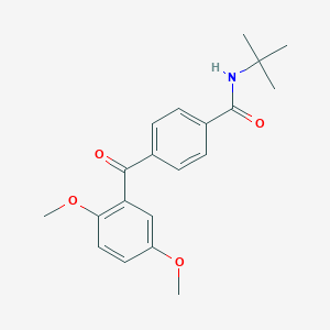 molecular formula C20H23NO4 B5659870 N-(tert-butyl)-4-(2,5-dimethoxybenzoyl)benzamide 