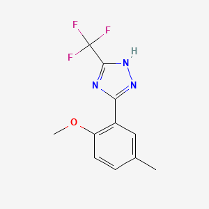 molecular formula C11H10F3N3O B5659885 3-(2-methoxy-5-methylphenyl)-5-(trifluoromethyl)-1H-1,2,4-triazole 