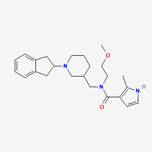 N-{[1-(2,3-dihydro-1H-inden-2-yl)piperidin-3-yl]methyl}-N-(2-methoxyethyl)-2-methyl-1H-pyrrole-3-carboxamide