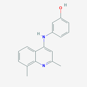 3-[(2,8-dimethyl-4-quinolinyl)amino]phenol
