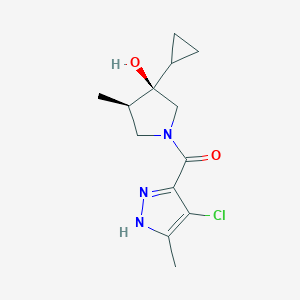 (3R*,4R*)-1-[(4-chloro-3-methyl-1H-pyrazol-5-yl)carbonyl]-3-cyclopropyl-4-methyl-3-pyrrolidinol