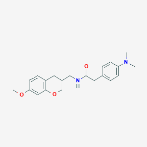 2-[4-(dimethylamino)phenyl]-N-[(7-methoxy-3,4-dihydro-2H-chromen-3-yl)methyl]acetamide