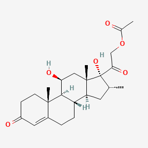 B565990 [2-[(8S,9S,10R,11S,13S,14S,16R,17R)-11,17-dihydroxy-10,13,16-trimethyl-3-oxo-2,6,7,8,9,11,12,14,15,16-decahydro-1H-cyclopenta[a]phenanthren-17-yl]-2-oxoethyl] acetate CAS No. 41020-56-8