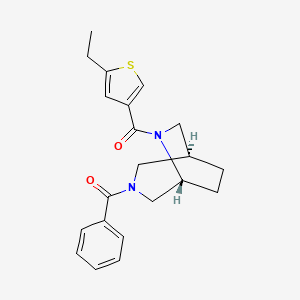 (1S*,5R*)-3-benzoyl-6-[(5-ethyl-3-thienyl)carbonyl]-3,6-diazabicyclo[3.2.2]nonane