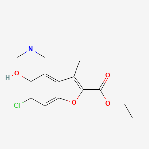 ethyl 6-chloro-4-[(dimethylamino)methyl]-5-hydroxy-3-methyl-1-benzofuran-2-carboxylate