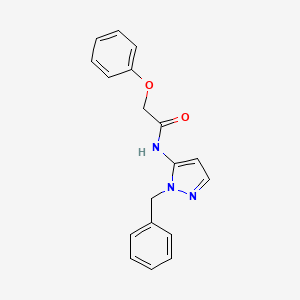 molecular formula C18H17N3O2 B5659924 N-(1-benzyl-1H-pyrazol-5-yl)-2-phenoxyacetamide 