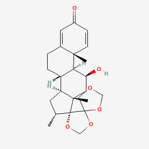 molecular formula C24H32O6 B565993 11beta-Hydroxy-16alpha-methyl-17,20:20,21-bis(methylenedioxy)-pregn-1,4-dien-3-one CAS No. 110428-42-7