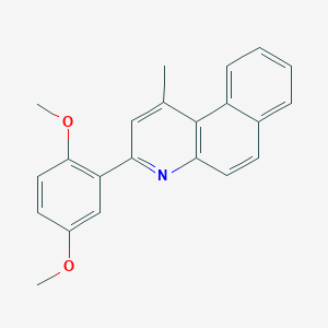 molecular formula C22H19NO2 B5659932 3-(2,5-dimethoxyphenyl)-1-methylbenzo[f]quinoline CAS No. 5630-55-7