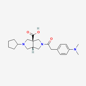 (3aS*,6aS*)-2-cyclopentyl-5-{[4-(dimethylamino)phenyl]acetyl}hexahydropyrrolo[3,4-c]pyrrole-3a(1H)-carboxylic acid