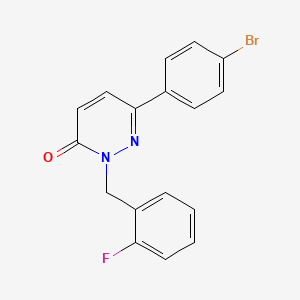 molecular formula C17H12BrFN2O B5659950 6-(4-bromophenyl)-2-(2-fluorobenzyl)-3(2H)-pyridazinone 