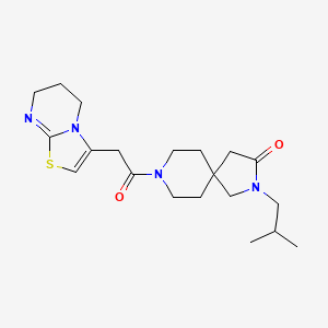 8-(6,7-dihydro-5H-[1,3]thiazolo[3,2-a]pyrimidin-3-ylacetyl)-2-isobutyl-2,8-diazaspiro[4.5]decan-3-one