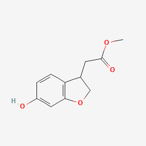 B566000 Methyl 2-(6-hydroxy-2,3-dihydrobenzofuran-3-yl)acetate CAS No. 805250-17-3