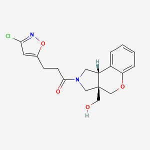 [(3aS*,9bS*)-2-[3-(3-chloroisoxazol-5-yl)propanoyl]-1,2,3,9b-tetrahydrochromeno[3,4-c]pyrrol-3a(4H)-yl]methanol