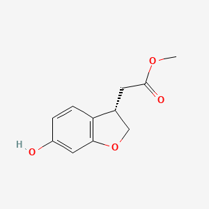 molecular formula C11H12O4 B566001 (S)-2-(6-羟基-2,3-二氢苯并呋喃-3-基)乙酸甲酯 CAS No. 1000414-38-9